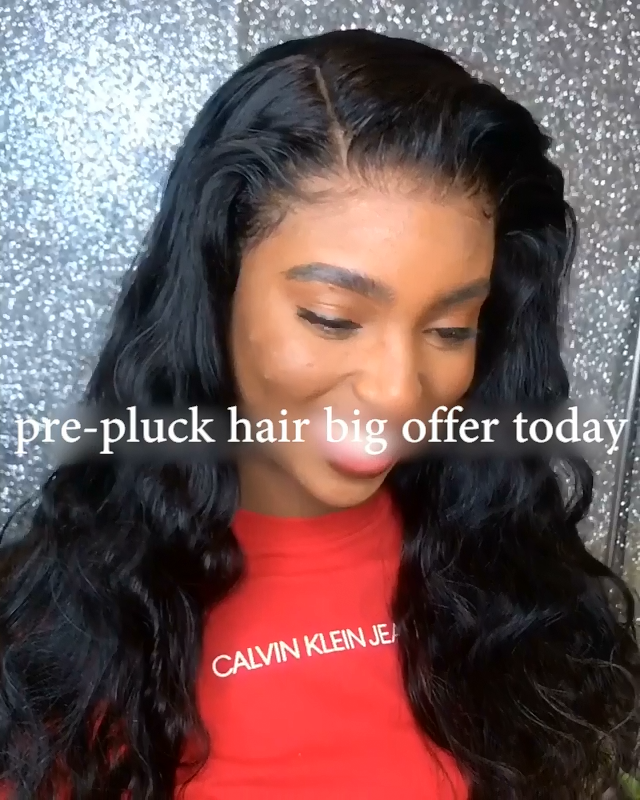 Prepluck Daily Black Wave Hair-140%(Extra Thick As In Video)