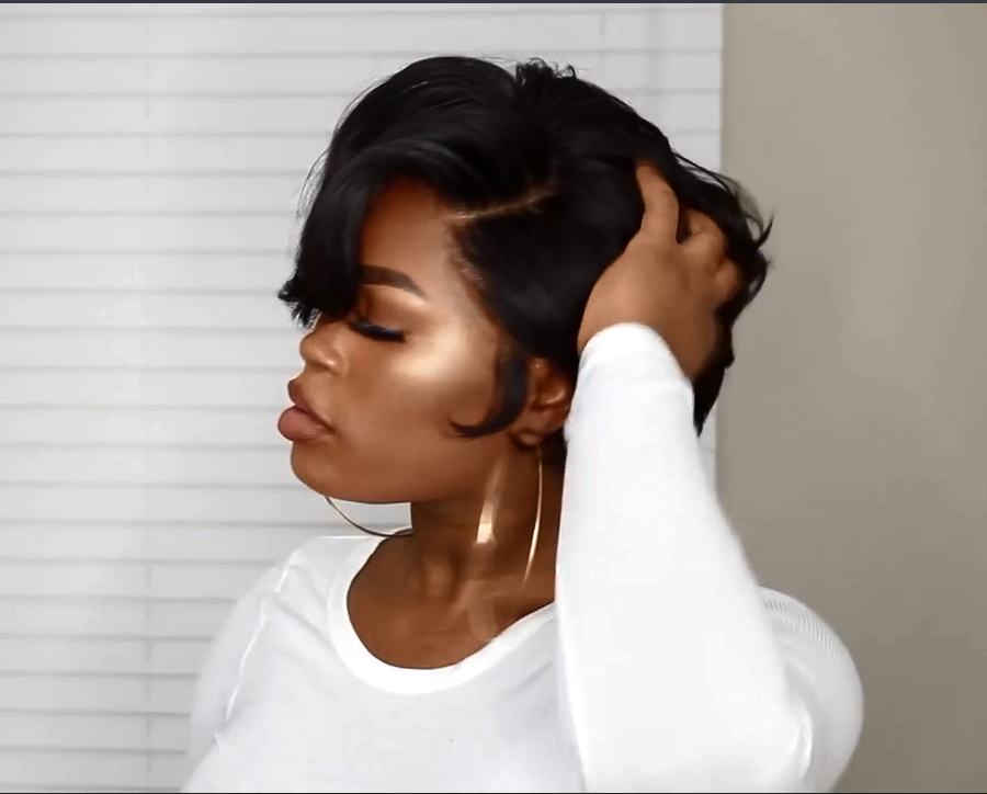 Celebrity Style Pixie Short Cut Bob Wig-140%(Extra Thick As In Video)