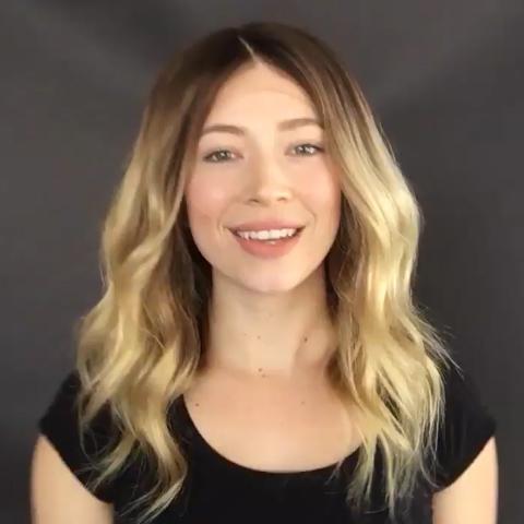 Super Fashion Gradient Gold Medium Long Wave Wig