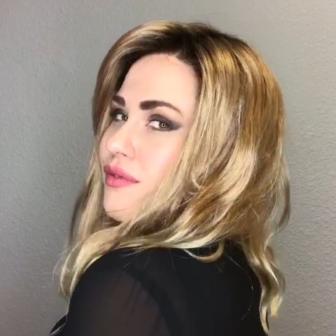 Romantic Gold Medium Long Micro Volume Wig