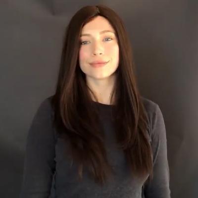 Super Fashion Black Brown Long Straight Wig