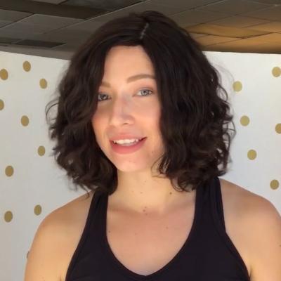 Stylish Romantic Black Shoulder Egg Roll Wig