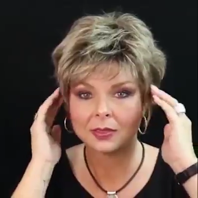 Brown Gold Short Wig