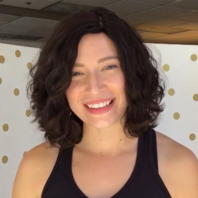 Stylish Romantic Black Shoulder Egg Roll Wig