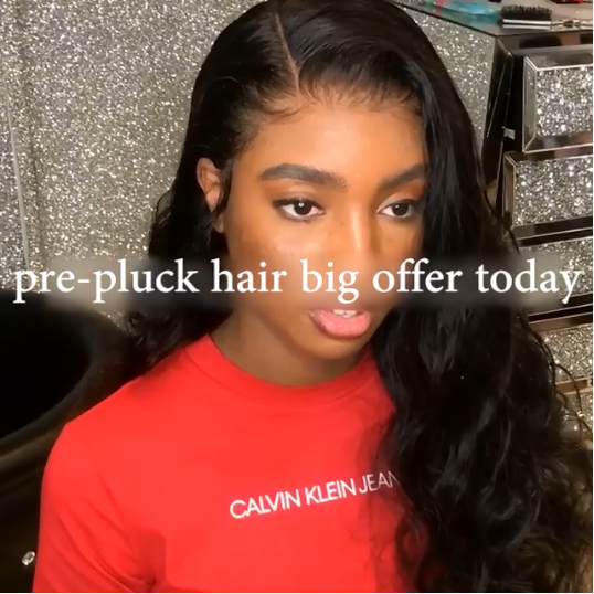 Prepluck Daily Black Wave Hair-140%(Extra Thick As In Video)