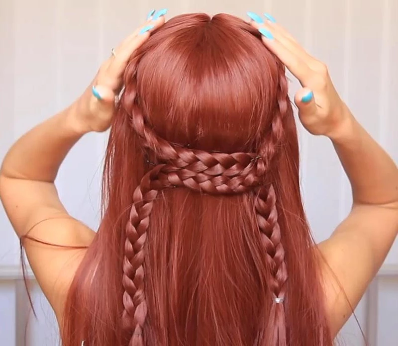 Orange Straight Long Wig