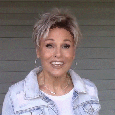 Grey Tea Short Wig (Hair Root Black)