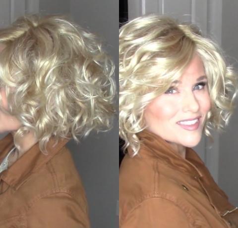 Bright Gold Bob Egg Roll Wig