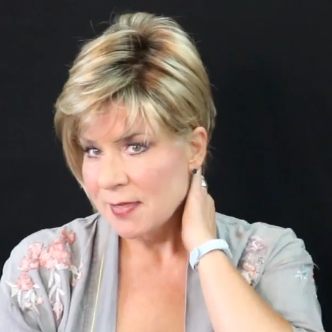 Leisure Linen Gold Short Wig(Hair Root Black)