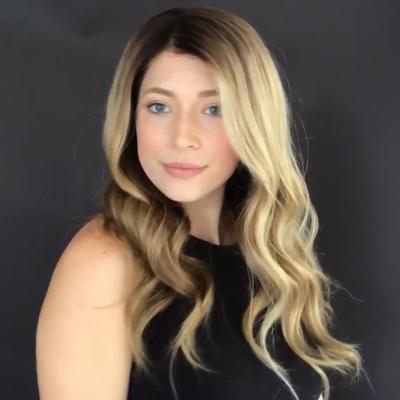 Super Fashion Light Brown Medium Long Wave Wig