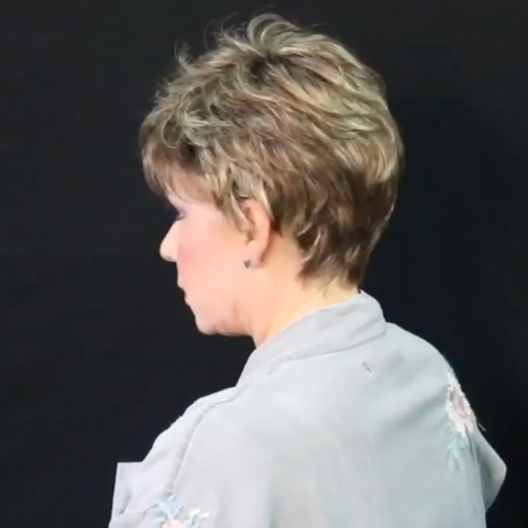 Casual Brown Gold Short Wig