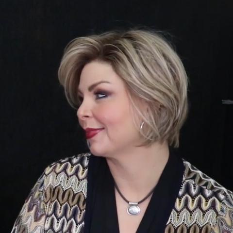 Fashion Gorgeous Gold Bob Wig(Hair Root Black)