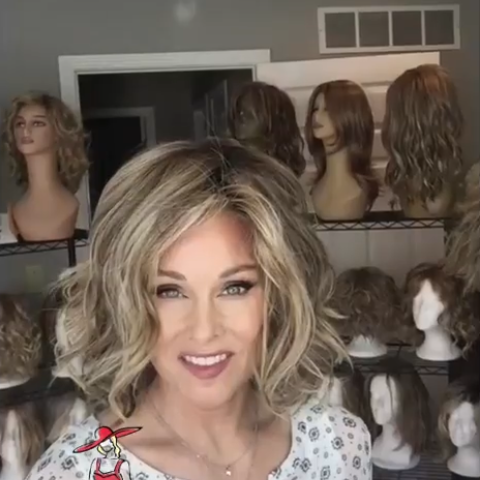 Brown Mixed Gold Bob Roll Wig