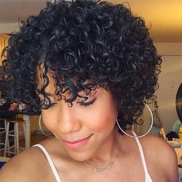 Gorgeous African Short Curly Wig-140%(Extra Thick As In Video)