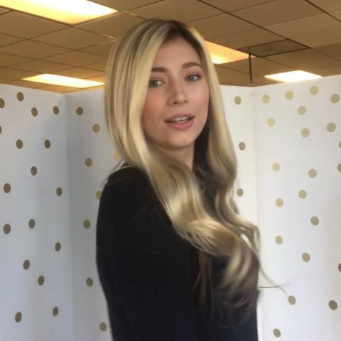 Stylish Romantic Gold Black Long Wavy Wig(Hair Root Black)