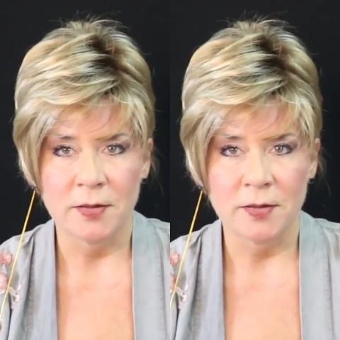 Leisure Linen Gold Short Wig(Hair Root Black)