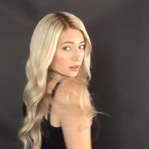 Super Fashion Gradient Platinum Long Wave Wig