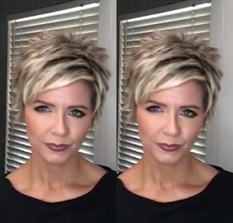 Personality Gray Gold Short Wig (Hair Root Black)