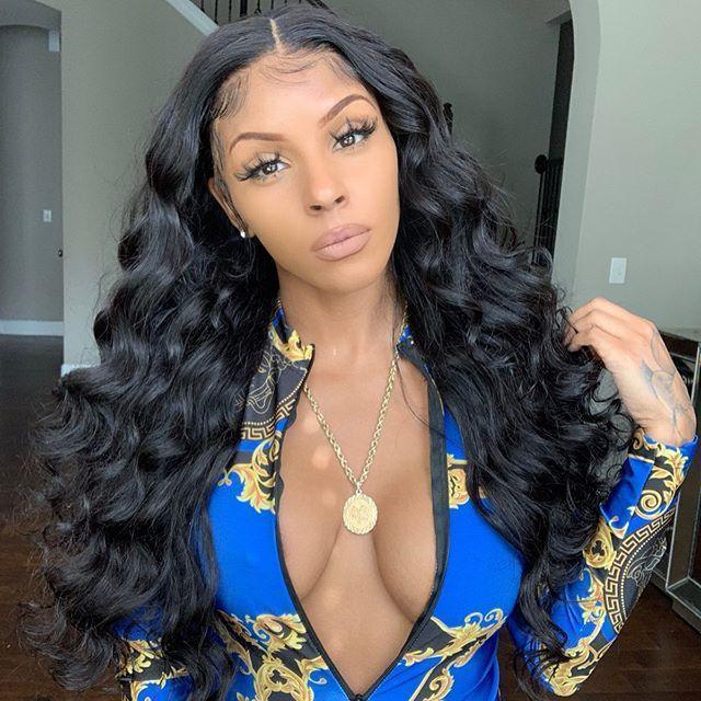 Dull Black Wave Hair-140%(Extra Thick As In Video)