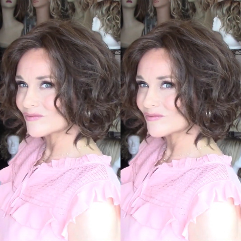 Temperament Black Egg Roll Bob Wig