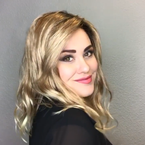 Romantic Gold Medium Long Micro Volume Wig