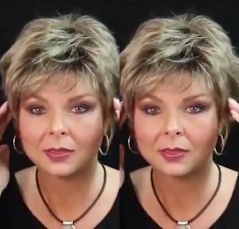 Brown Gold Short Wig