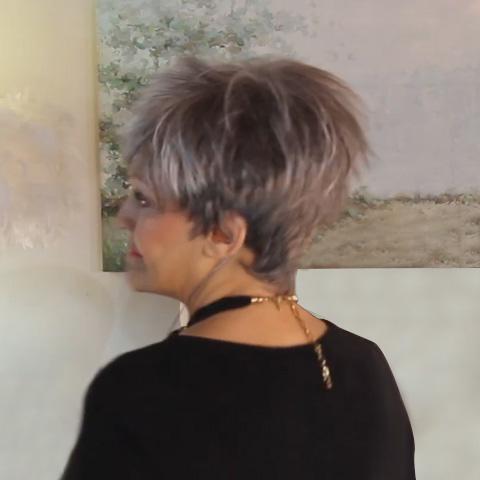 New Casual Silver Grey Short Wig