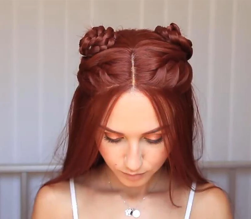 Orange Straight Long Wig