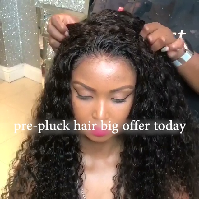Prepluck Shining Curly Hair-140%(Extra Thick As In Video)