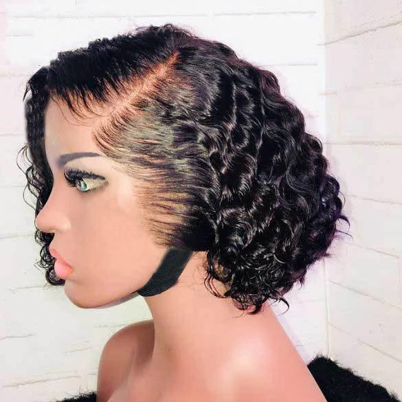 Glueless Short Bob Wig-140%(Extra Thick As In Video)