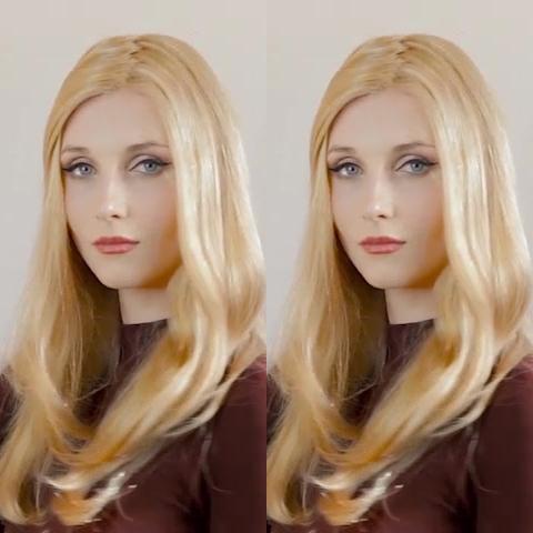 Temperance Light Gold Long Curly Wig