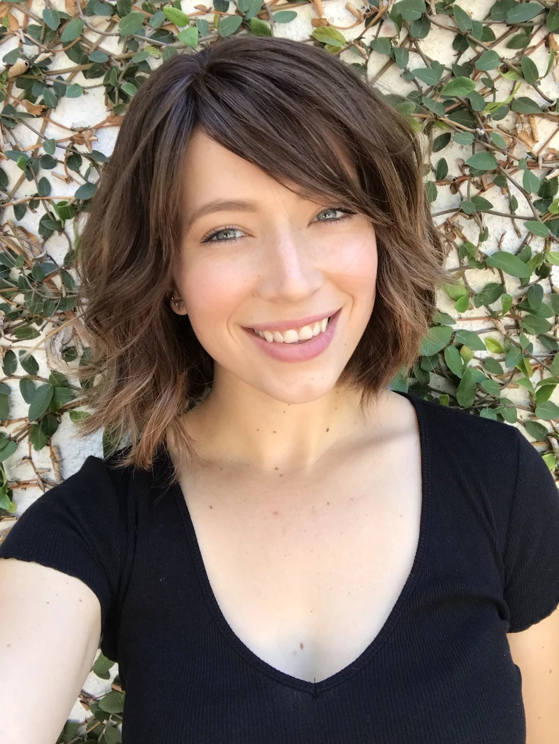 Black Brown Short Curly Wig