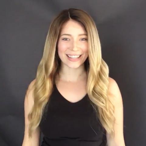 Super Fashion Gradient Gold Long Wave Wig