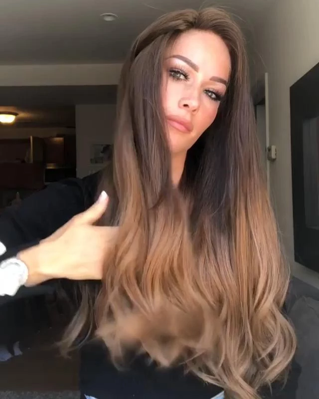 Brown Gradient Curly Wig