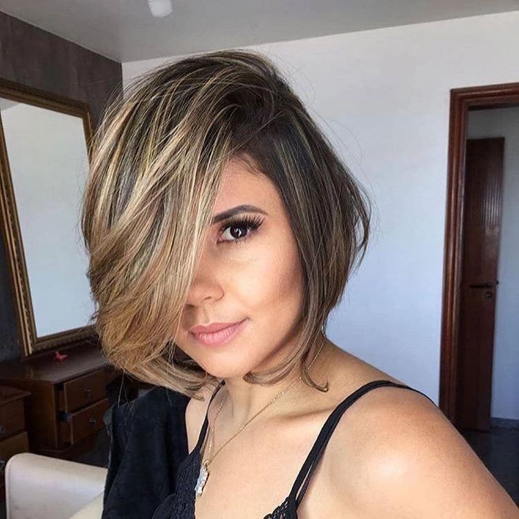 Brown And Black Short Wig