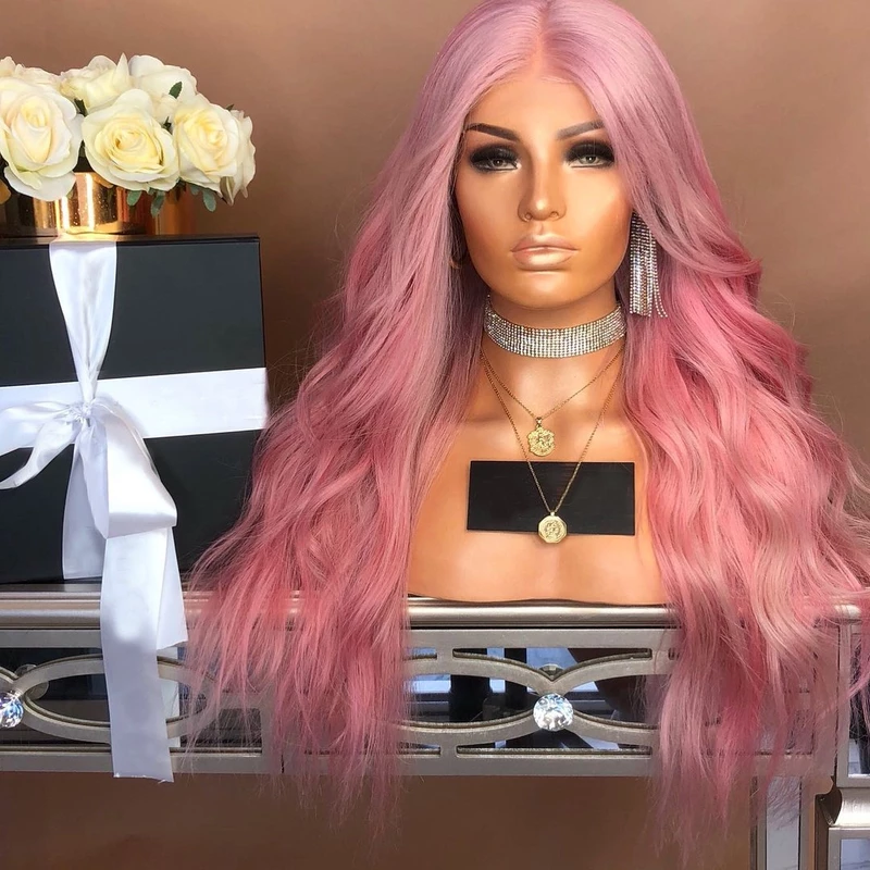 Pink Wavy Long