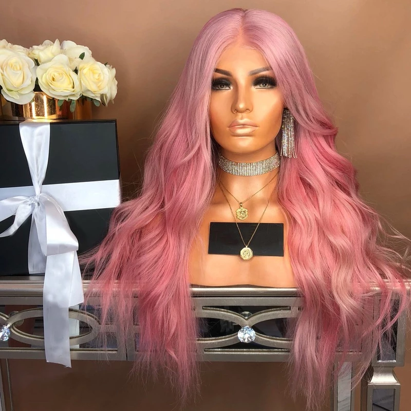 Pink Wavy Long