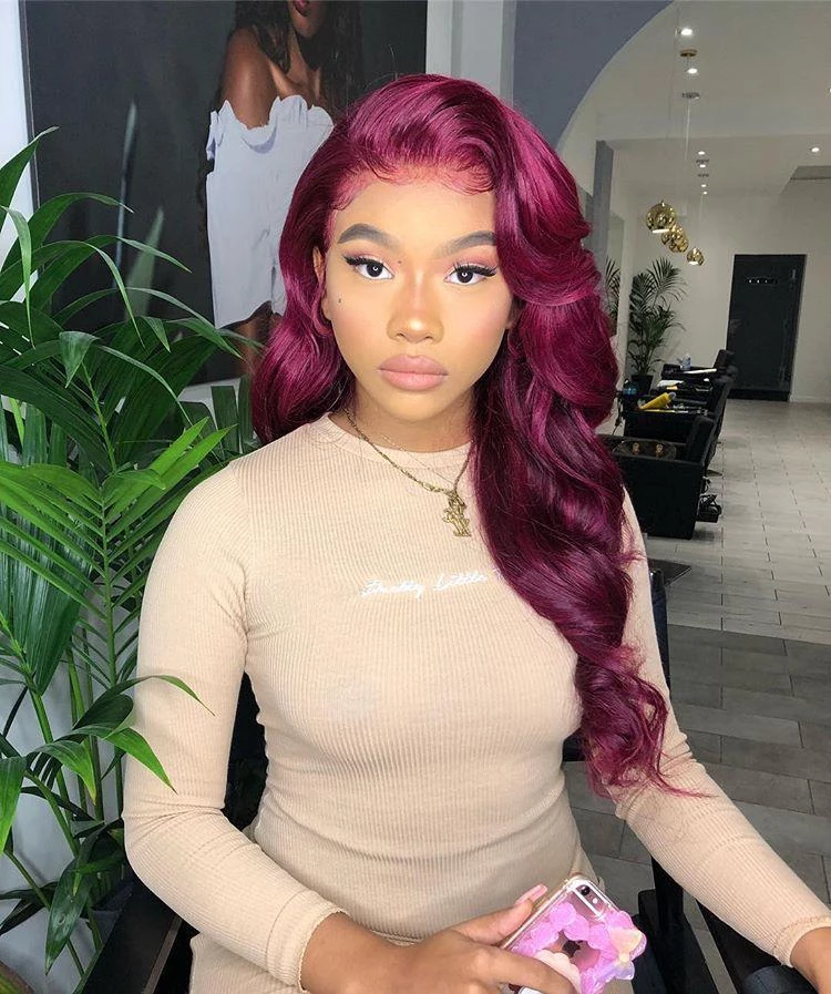 Purple Red Wig