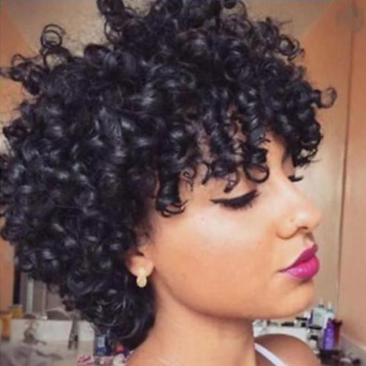 Gorgeous African Short Curly Wig-140%(Extra Thick As In Video)