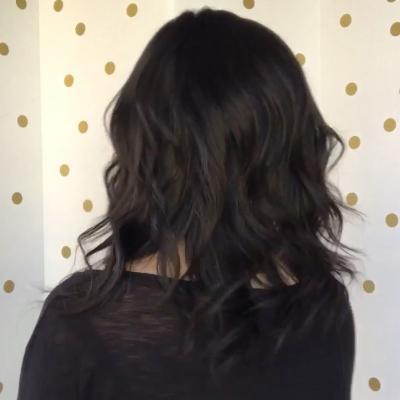 Romantic Fashion Black Shoulder Wave Wig
