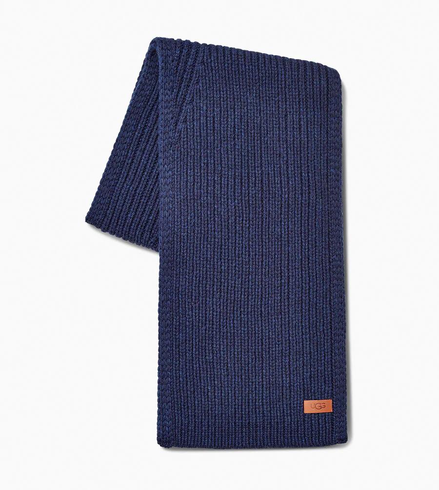 Ribbed Knit Stripe Scarf