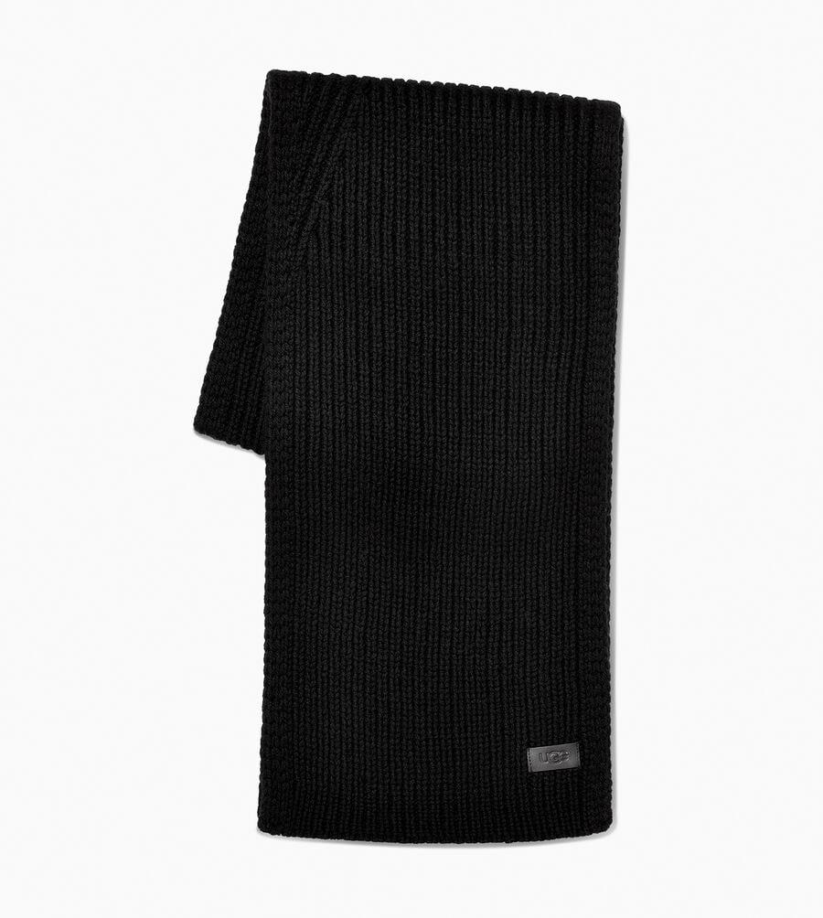 Ribbed Knit Stripe Scarf