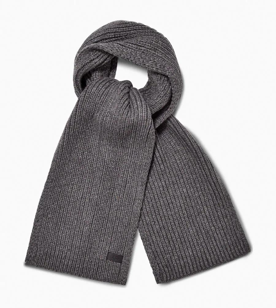 Ribbed Knit Stripe Scarf
