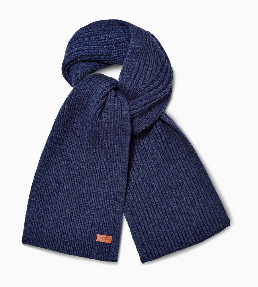Ribbed Knit Stripe Scarf