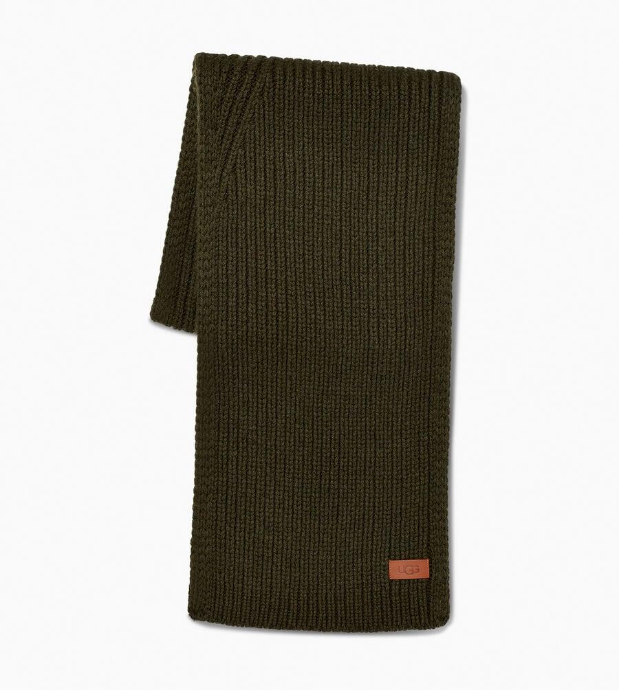 Ribbed Knit Stripe Scarf