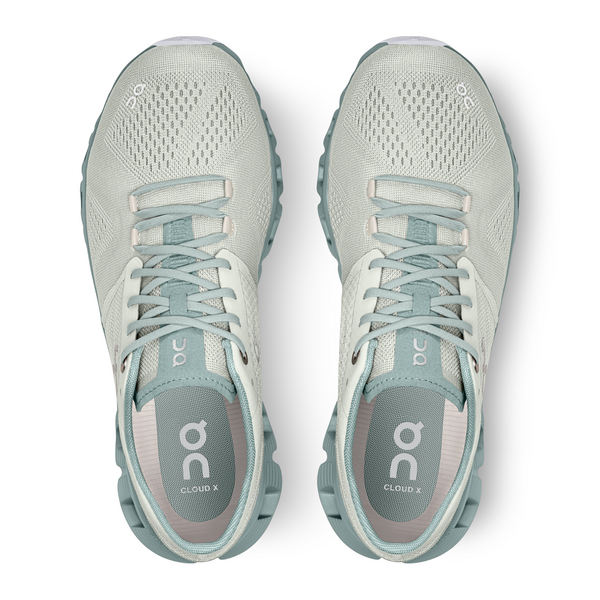 On Women's Cloud X Running Shoes - Aloe/Surf