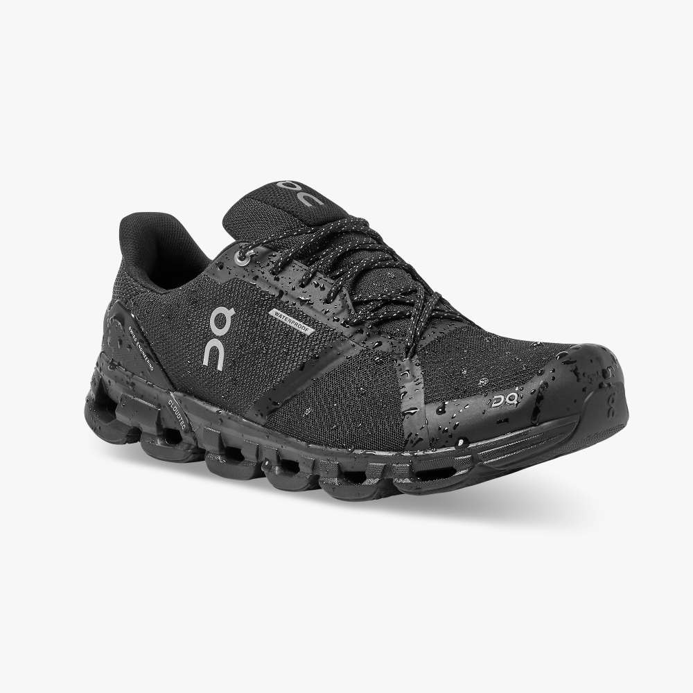 On Men's Cloudflyer Waterproof 2 Running Shoes - Black/Lunar