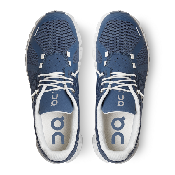 On Women's Cloud 5 Running Shoes - Denim/White