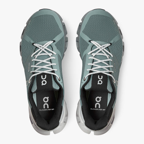 On Women's Cloudflyer Waterproof 2 Running Shoes - Sea/Glacier
