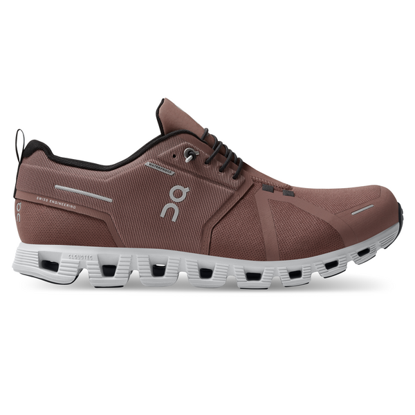 On Men's Cloud 5 Waterproof Running Shoes - Cocoa/Frost